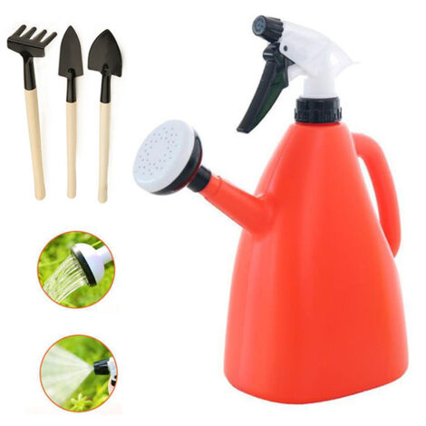BOMCLAP Arrosoir Multifonction Portable 1L avec Fonction Spray Réglable Idéal pour Soin des Plantes Offre Spéciale : Mini Grattoir de Jardin Inclus