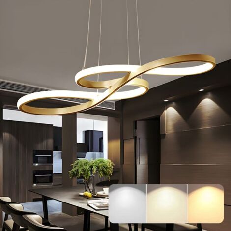 Suspension LED moderne,lampe de table pour îlot de cuisine,luminaire décoratif, à intensité variable,convient au salon et à la salle à manger, 75 cm.