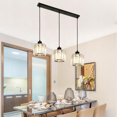 Lustre de restaurant, LED, plafonnier en cristal, luminaires décoratifs, adaptés aux salons, hôtels et cafés.