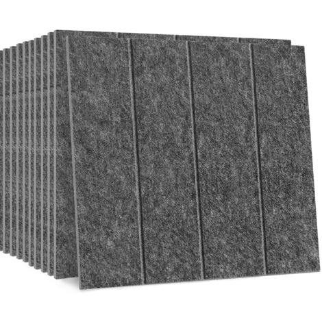 Lot de 12 panneaux insonorisants autocollants, panneaux muraux insonorisants haute densité, rembourrage insonorisant en polyester, 30 x 30 x 1 cm (1/5)