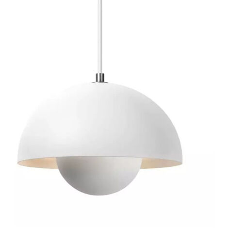 BOMCLAP Lustre LED, suspension moderne avec ampoule, lumière blanche, φ 23 cm (blanc) (1/5)