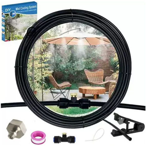Kit Brumisation Extérieur 20m - Brumisateur pour Terrasse, Jardin & Parcs Aquatiques - Système DIY Anti-Chaleur