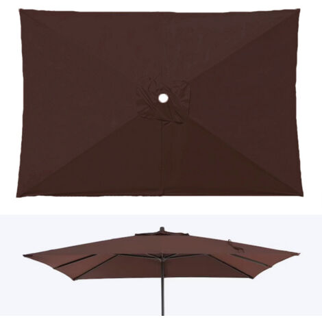 Toile de rechange pour parasol de jardin 2 x 3 m - Résistante aux UV et imperméable - Pour terrasse uniquement
