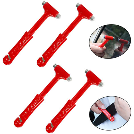 4 Marteaux de sécurité de voiture, coupe-ceinture de sécurité, brise-vitre, outil de sauvetage de voiture, Mini marteau d'urgence pour sauver des vies