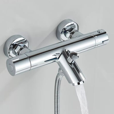 BOMCLAP Robinet thermostatique de baignoire avec thermostat, mitigeur de bain en laiton, mitigeur de douche thermostatique pour salle de bain (1/4)