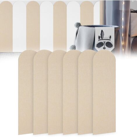 Murale Facile : 12 Panneaux 3D Autoadhésifs 60x15cm - Protection Contre les Chocs et Décoration - Pour Bureau, Couloir, Salle de Jeux,Jaune (1/5)