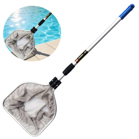 Épuisette robuste pour bassin, épuisette de nettoyage pour aquarium, avec poignée rétractable, adaptée aux fontaines et aux spas (17 cm).