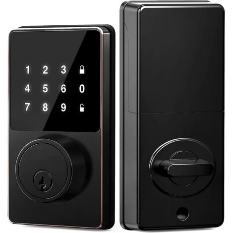 BOMCLAP Serrure connectée BEAFACE à mot de passe, sans clé,avec clavier tactile,étanche,facile à installer,compatible avec 50 mots de passe utilisateurs (1/5)