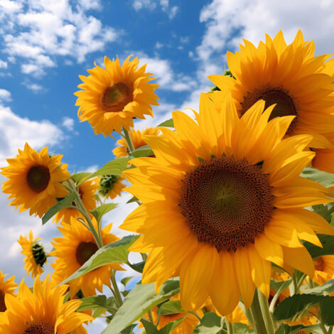 500 graines de tournesol, faciles à cultiver, Tournesol nain, Graines de fleurs pour jardins, balcons et pots (1/5)