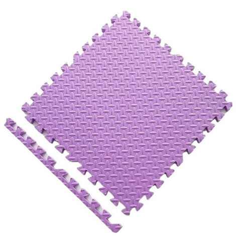 12 Tapis de Sol Bébé Modulables - Surface de Ramper et Yoga - Mousse Dense 1cm d'Épaisseur-30x30x1cm (1/5)