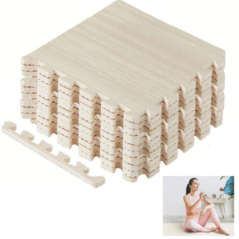 12 Pièces Tapis Puzzle EVA Interlock 30x30cm – Revêtement de Sol Antidérapant pour Maison, Salon, Garage – Surface Couverte 11 Pieds Carrés (1/5)