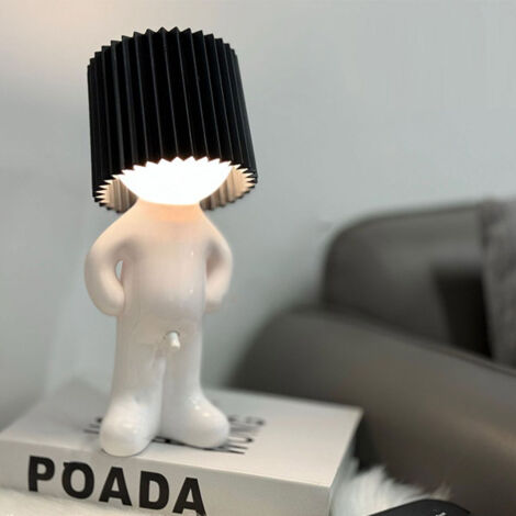 10 Lampe de bureau timide, lampe de chevet usb, noir, lumière chaude, cadeau farce d'anniversaire