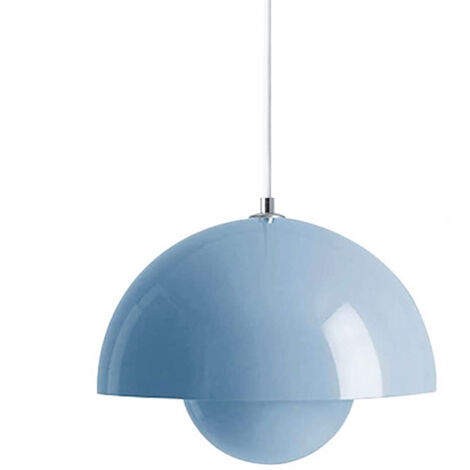 Lustre, suspension moderne, plafonnier suspendu avec ampoule, luminaires de décoration intérieure, lumière chaude, 23 cm (bleu) (1/5)