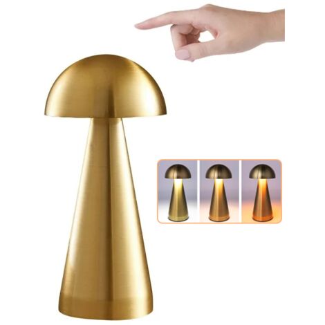 Lampe de table LED sans fil, lampe tactile à intensité variable, lampe de bureau rechargeable, éclairage de restaurant, 3 températures de couleur (1/5)