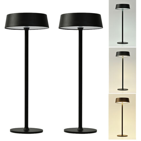 Lot de 2 lampes de table LED sans fil, lampe de bureau à intensité variable à 3 températures de couleur, lampe d'ambiance à commande tactile (1/5)