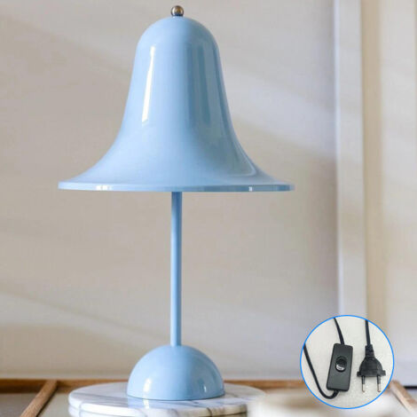 Lampe de table, lampe de chevet rétro, lumières décoratives en forme de cloche, lampe de bureau avec fil, lampe de table en métal Cadeau de Noël (1/5)