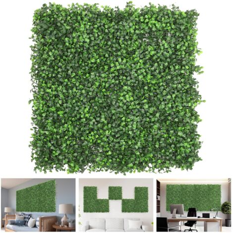 Panneau végétal décoratif mural 6 pièces, créer une ambiance naturelle, vert clair 50x50 cm