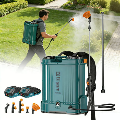Pulvérisateur à dos sans fil BEAFACE, haute pression 100 PSI, 20 L, avec 2 batteries - Idéal pour les terrasses, les jardins et le désherbage