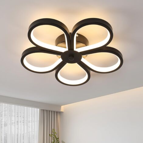 Plafonnier LED, plafonnier moderne, applique murale, lumières décoratives, lumière chaude 3000K (noir) (1/5)