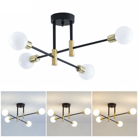 Lustre Spoutnik, éclairage suspendu nordique moderne, plafonnier à 4 lumières, 3 températures de couleur (ampoule incluse) (1/5)