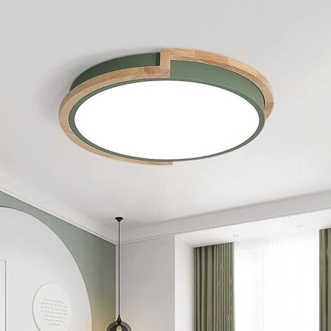 Plafonnier LED 30 cm, plafonnier moderne à encastrer, lumière décorative verte, luminaires à proximité du plafond (lumière blanche) (1/5)