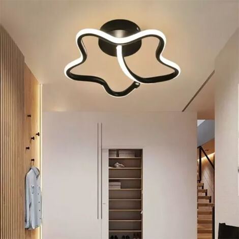 Plafonnier LED, plafonnier moderne, applique murale, lumières décoratives, lumière chaude 3000K (noir) (1/5)