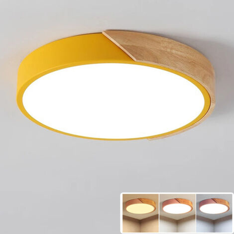 Plafonnier LED 50CM, Plafonnier en métal, Plafonnier Moderne 48W, Lumières Décoratives Jaunes, 3 températures de couleur (3000K6000K) (1/5)