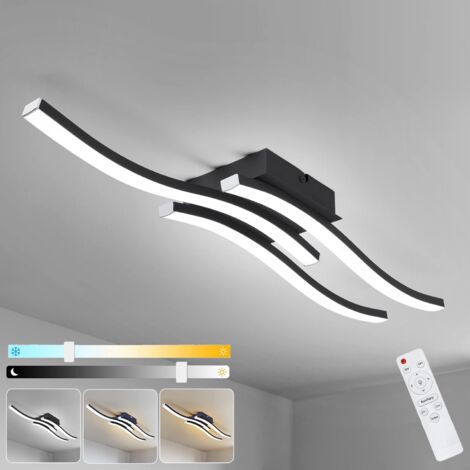 Plafonnier LED à intensité variable, Lustre LED basse consommation, Applique murale design ondulée, Suspension, 3 températures de couleur, 52 cm (1/5)