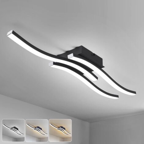 Plafonnier LED, Lustre LED basse consommation, Applique murale design ondulée, Suspension moderne, 3 températures de couleur, 52 cm (1/5)
