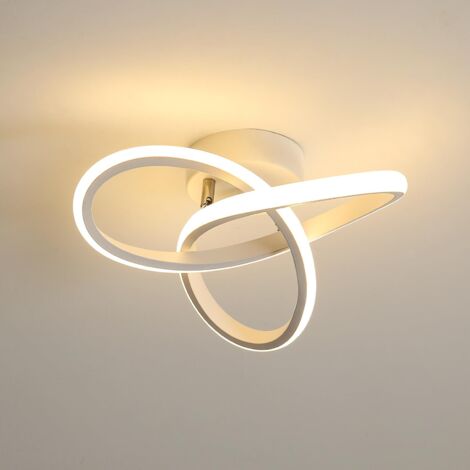 Plafonnier LED, 20W Moderne Lampe de Plafond, Luminaire Plafonnier Créatif Blanc pour Couloir Balcon, Blanc chaud (1/5)