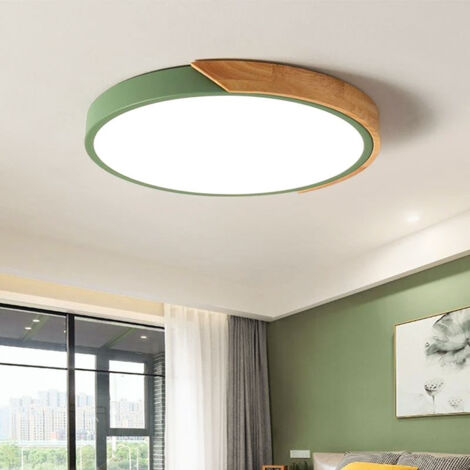 Plafonnier LED 30CM, Plafonnier en métal, Plafonnier Moderne, Lumières Décoratives Vertes, Lumière Chaude 3000K (24W) (1/5)