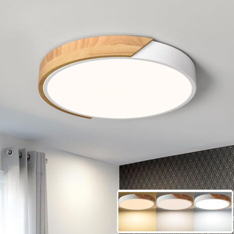 Plafonnier LED 50CM, Plafonnier en métal, Plafonnier Moderne 48W, Lumières Décoratives Blanches, 3 températures de couleur (3000K6000K) (1/5)