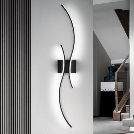 Applique murale moderne à arc, lampe murale LED, lampe de chevet d'intérieur, plafonnier, lampes décoratives, 60 cm x 15 cm (blanc froid, 6 000 K)