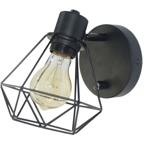 Applique murale industrielle, lampe murale vintage en métal, luminaires décoratifs à angle réglable, lampe murale E27 (1/5)