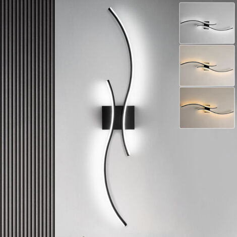 Applique murale LED 60 cm x 15 cm, lampe murale moderne en arc, lampe de chevet d'intérieur, plafonnier, 3 températures de couleur (3000 K-6000 K) (1/5)