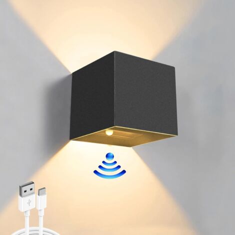 Applique murale rechargeable USB avec détecteur de mouvement, lampe magnétique sans fil, angle de faisceau réglable, 2 modes d'éclairage, 4000 mAh (1/5)