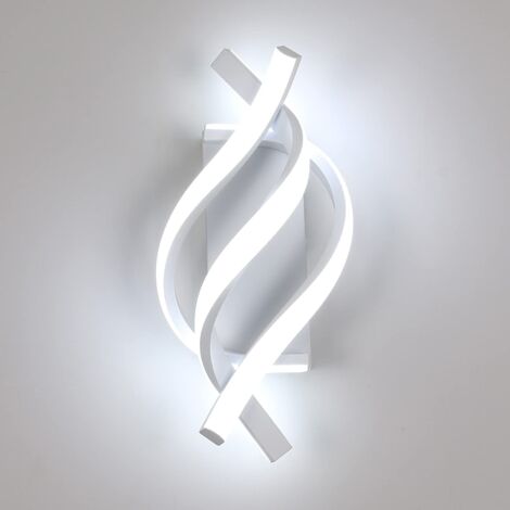 Appliques murales, lampe murale LED moderne en spirale, applique murale LED en aluminium, lumière décorative intérieure, lumière blanche froide 6000K (1/5)
