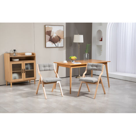 Chaises pliantes avec coussin, chaises pliantes aménagées en bois et dotées de coussins. Ensemble de 2 chaises. Chaises pliantes portables et assemblées, idéales pour les invités (1/5)