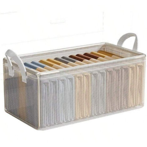 Placard de Rangement Pliable Multifonction 48x28x20cm -Boîte de Stockage avec Structure Acier pour Pulls/Pantalons, Organisation Gain de Place Chambre (1/4)