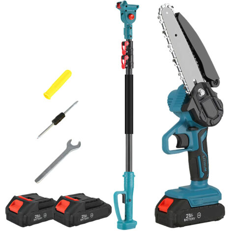 Cisaille à branches haute portée sans fil 600W 25MM, Scie à chaîne électrique 6 pouces, Extension 2M, Taille-haie de jardin compatible avec batteries Makita 18V (1/5)