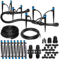 Kit d'irrigation goutte à goutte pour jardin, système d'irrigation goutte à goutte réglable connecté pour plates-bandes surélevées, serre