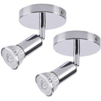 Lot de 2 spots de plafond LED, plafonniers modernes, spot de plafond GU10, spot rotatif à 330°, spot mural, applique murale