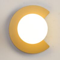 Applique, Lampada da comodino creativa, Lampada da parete LED con lampadina, Lampada da soffitto moderna, 20 x 20 cm, Oro (senza fonte di luce)
