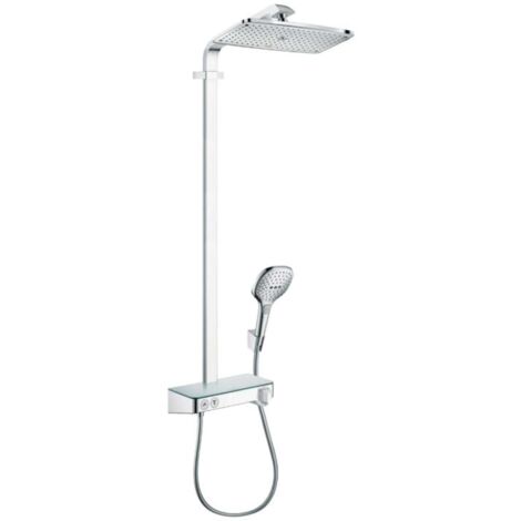Hansgrohe – Colonne de douche thermostatique avec douche de tête Raindance E 360 – Mitigeur ShowerTablet Select – Jet RainAir – Finition chrome (1/3)
