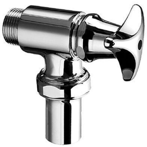 Schell – Robinet de rinçage pour WC – Chrome – Poignée triangulaire – Corps en laiton – DN 20G 3/4 AG