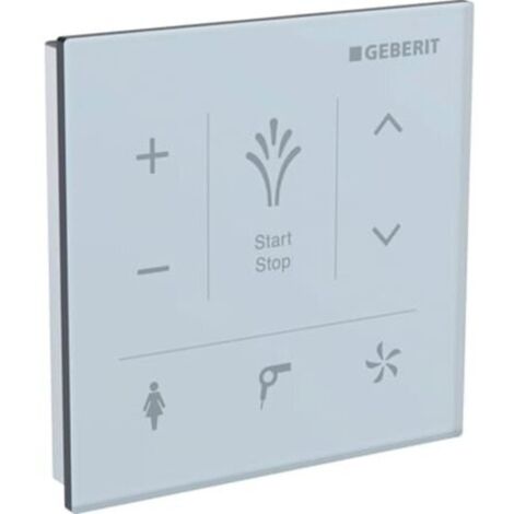 Geberit – Panneau de commande mural 147038SI1 – Plaque de commande WC – Surface en verre – Connexion Bluetooth – Degré de protection IPX4 (1/6)