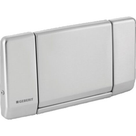 Geberit – Plaque de commande WC – Acier inoxydable brossé – Déclenchement frontal vissable – Dimensions 337 x 178 mm