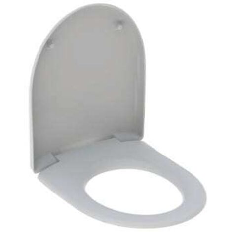 Geberit – Siège de WC avec abattant Duroplast – Fixation par le haut – Entraxe 15,5 cm – Finitions blanc, manhattan, pergamon