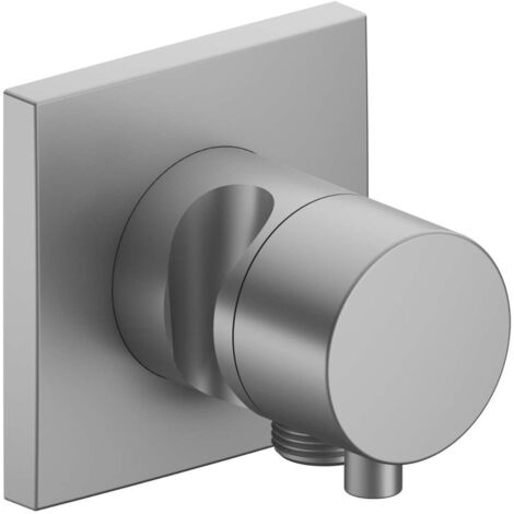 Vanne d'arrêt / inverseur 2 voies IXMO DN 15, à encastrer, avec poignée IXMO Rosace confort, carrée, finition aluminium KEUCO (1/2)