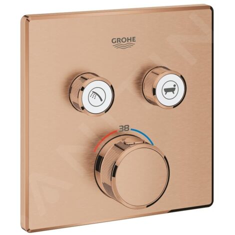 GROHE Thermostat Grohtherm SmartControl 29124 carré FMS 2 AV chaud sunset geb., 29124DL0 (1/5)